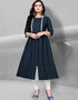 Black Heavy Cotton Chudidar Kurti