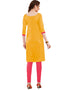 Yellow Cotton Chudidar Salwar Suits Closure View