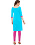 Sky Blue Cotton Chudidar Salwar Suits Closure View