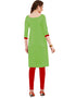Light Green Cotton Chudidar Salwar Suits Closure View