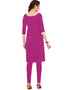 Purple Cotton Chudidar Salwar Suits Closure View