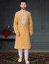 Yellow Kurta Polysilk Chudidar