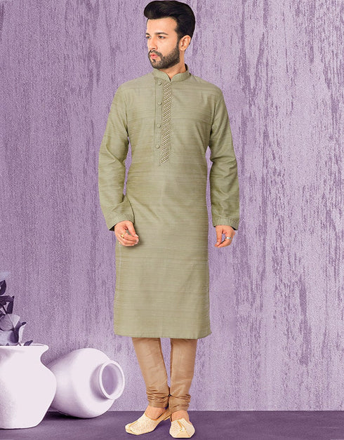 Green Kurta Jacquard Chudidar