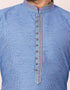 Blue Kurta Cotton Chudidar Closure View