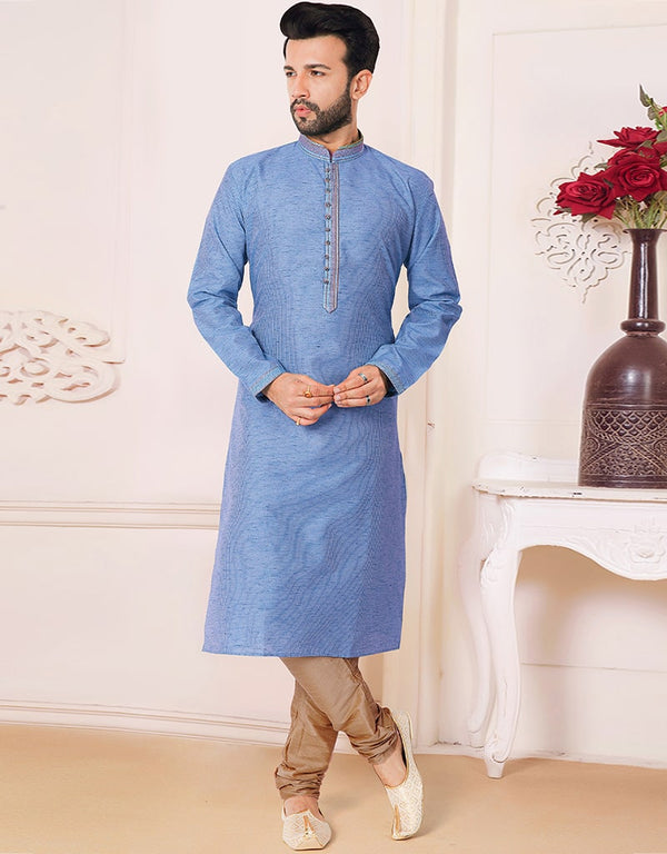 Blue Kurta Cotton Chudidar