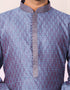Purple Kurta Jacquard Chudidar Closure View