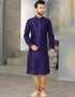 Blue Kurta Jacquard Chudidar