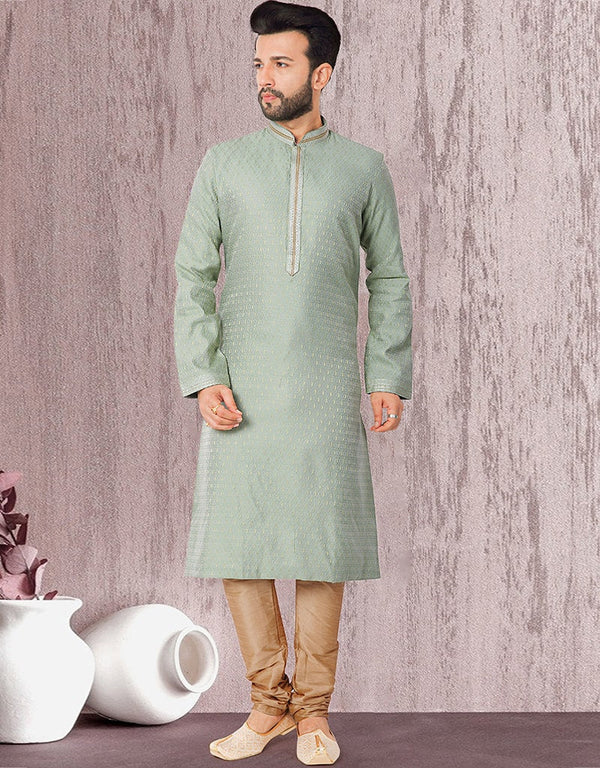 Green Kurta Banarasi Chudidar