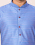 Blue Kurta Polysilk Chudidar Closure View