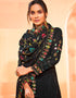 Black Georgette Palazzo Salwar Suits Closure View