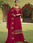 Pink Georgette Palazzo Salwar Suits