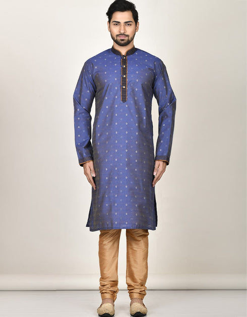 Blue Kurta Fantom Print Payjama