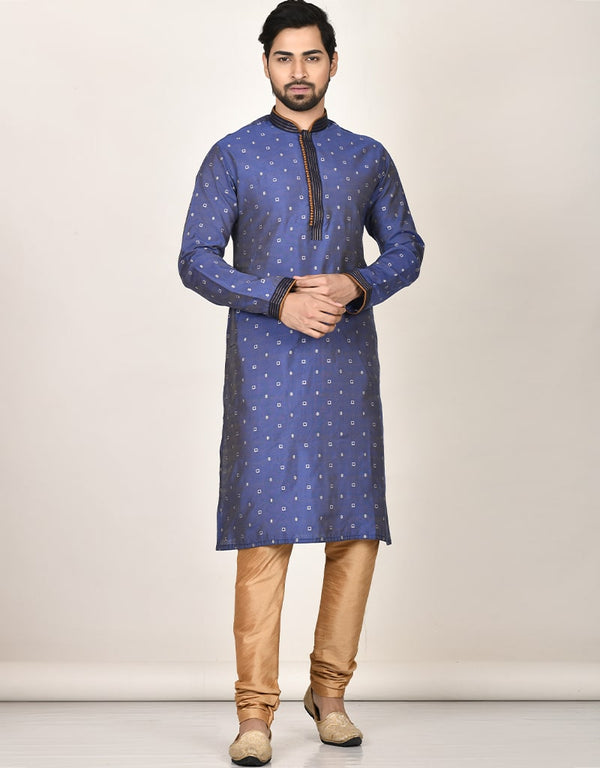 Blue Kurta Cotton Fantom Payjama