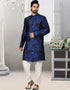 Navy Blue Kurta Jacquard Churidar