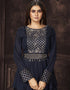 Blue Chinon Sharara Suit Salwar Kameez