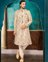 Beige Kurta Brocade Chudidar