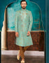Green Kurta Brocade Chudidar