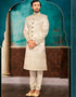 Beige Kurta Brocade Chudidar
