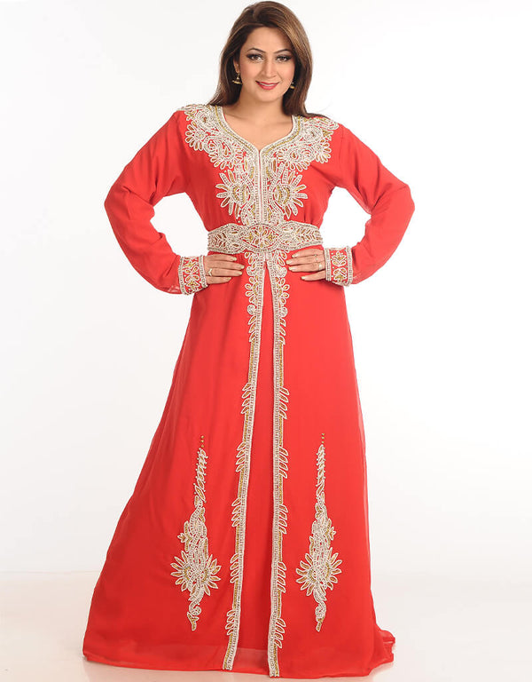 Modest Black Georgette Hand Zari Embroidery Farasha