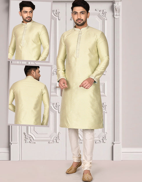 Champange Kurta Brocade Churidar