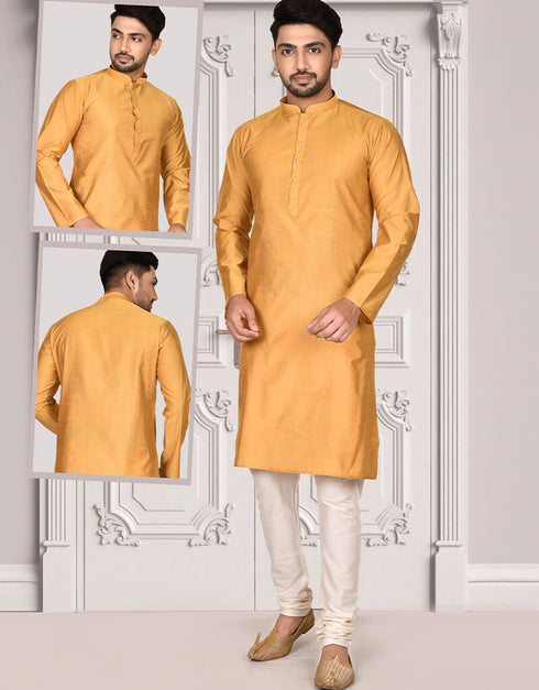 Dark Beige Kurta Cotton Churidar