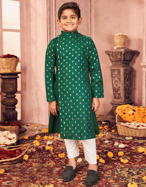 Green Kurta Pajama Pure Cotton