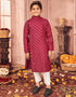 Maroon Kurta Pajama Pure Cotton