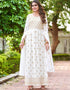 White Heavy 14 Kg Rayon Anarkali Suit