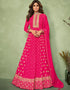 Rani Pink Real Georgette Anarkali Suit