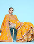 Mustard Cotton Blend Sharara Suit Closure View
