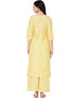Yellow Poly Silk Palazzo Suit Back View