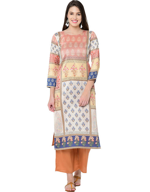 White Poly Silk Palazzo Suit