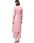 Pink Poly Silk Palazzo Suit Back View