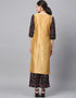 Yellow Poly Silk Palazzo Suit Back View