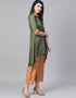 Green Poly Silk Palazzo Suit Closure View