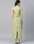 Green Poly Silk Palazzo Suit Back View