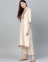 White Poly Silk Palazzo Suit Closure View