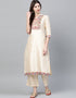White Poly Silk Palazzo Suit