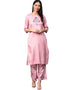 Pink Poly Silk Palazzo Suit