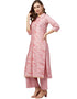 Pink Poly Silk Palazzo Suit Closure View