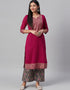 Pink Poly Silk Palazzo Straight