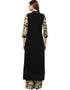 Black Rayon Palazzo Straight Back View