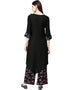 Black Rayon Palazzo Straight Back View