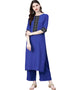 Blue Rayon Palazzo Straight