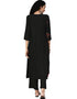 Black Rayon Palazzo Straight Back View