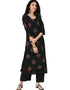 Black Rayon Palazzo Straight