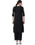 Black Rayon Palazzo Straight Back View