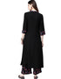 Black Rayon Palazzo Straight Back View