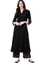 Black Rayon Palazzo Straight