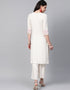 White Rayon Palazzo Straight Back View